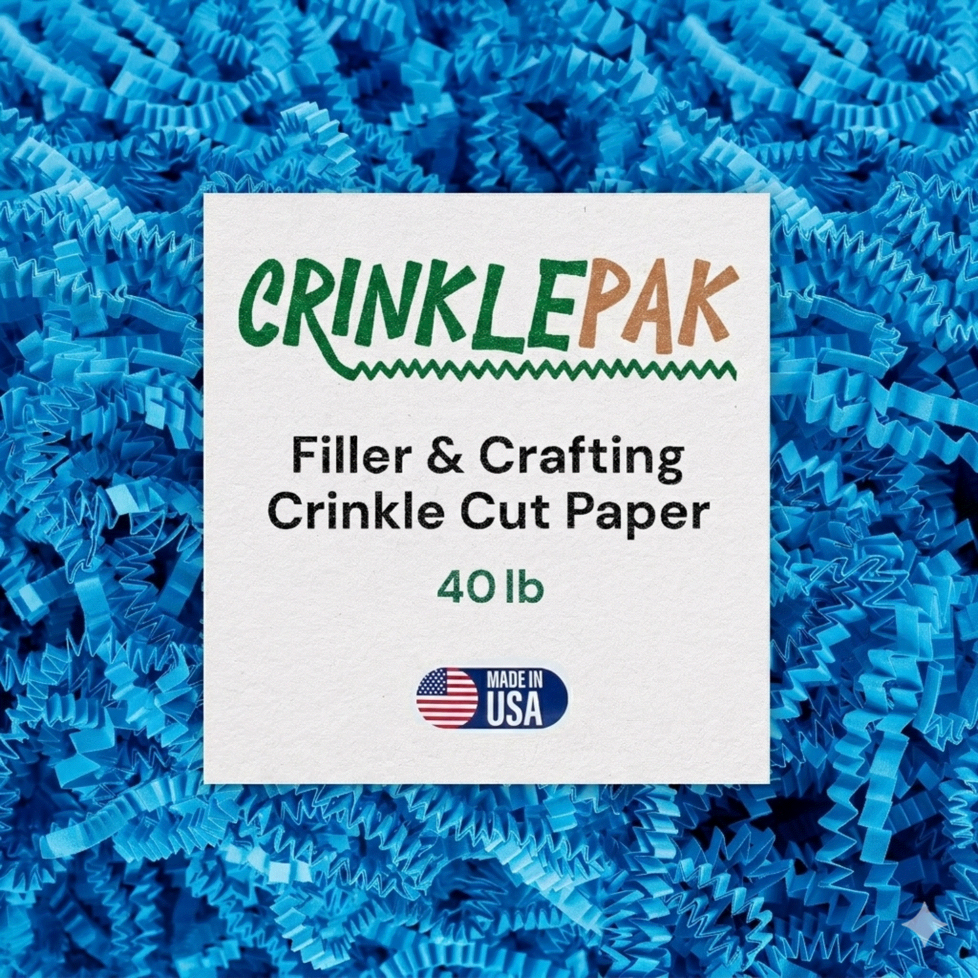 40 LB Light Blue Crinkle Paper by CrinklePak - main product image for Resin Society