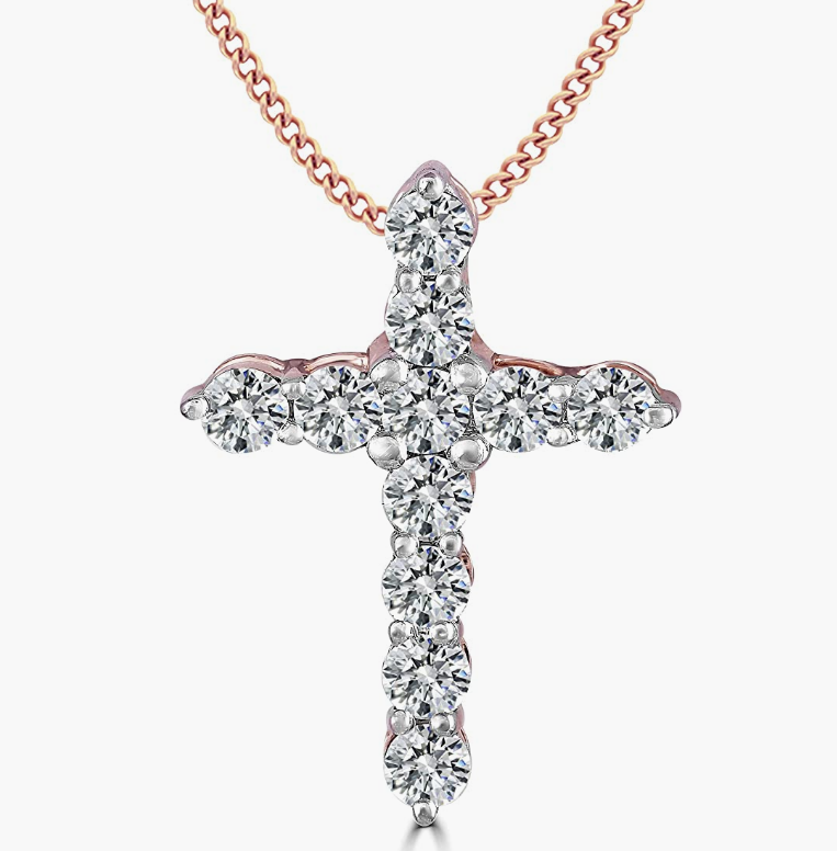 Pandent 0.55 Carat Moissanite Pendant in 14K Rose Gold by Vibhsa - main product image for Resin Society