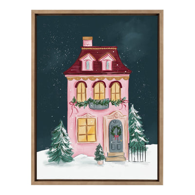 Sylvie Holiday Victorian Framed Canvas by Valerie McKeehan of Lily and Val