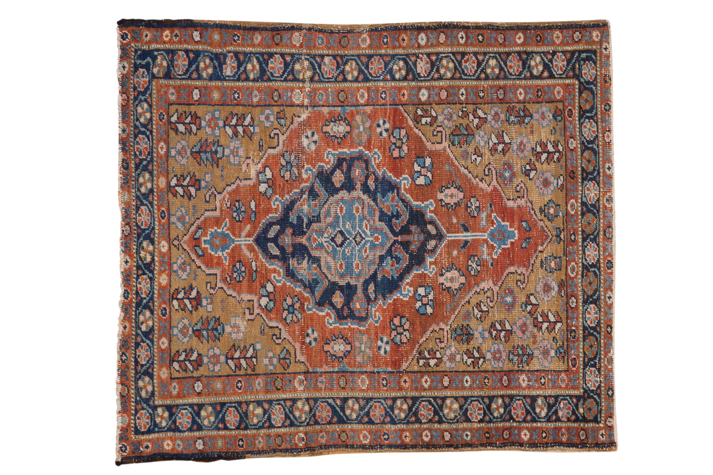 3.5x4 Vintage Heriz Square Rug by Old New House® - main product image for Resin Society