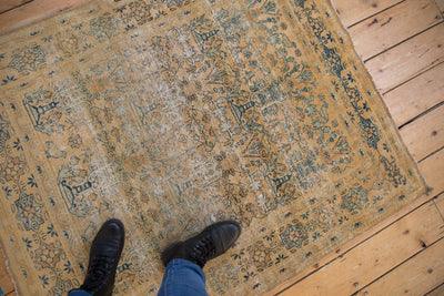 4x4.5 Vintage Distressed Meshed Square Rug by Old New House® - product image 2 for Resin Society