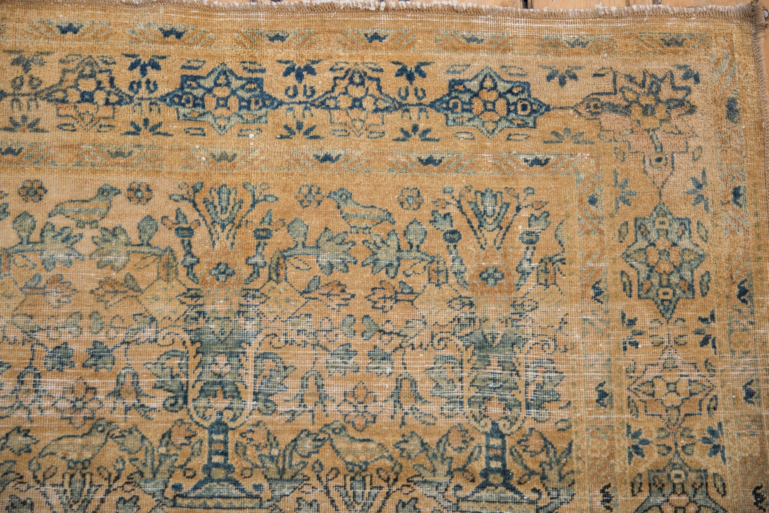 4x4.5 Vintage Distressed Meshed Square Rug by Old New House® - product image 3 for Resin Society