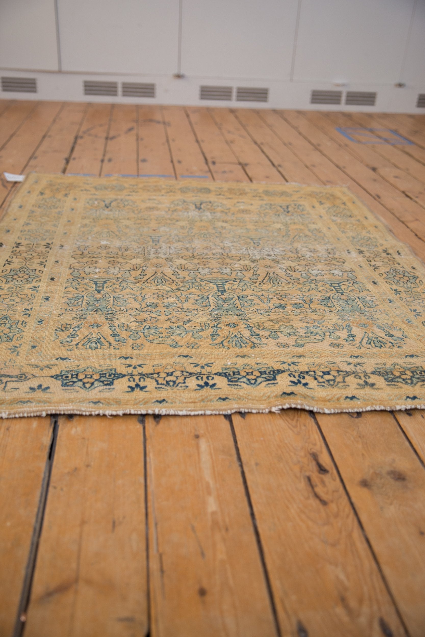 4x4.5 Vintage Distressed Meshed Square Rug by Old New House® - product image 4 for Resin Society