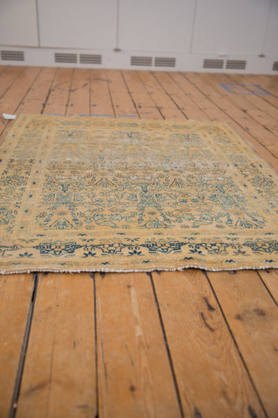 4x4.5 Vintage Distressed Meshed Square Rug by Old New House® - product image 4 for Resin Society