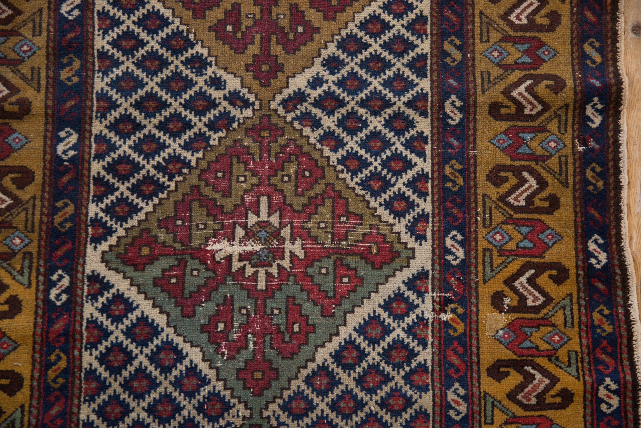 3.5x10.5 Vintage Caucasian Rug Runner by Old New House® - product image 5 for Resin Society