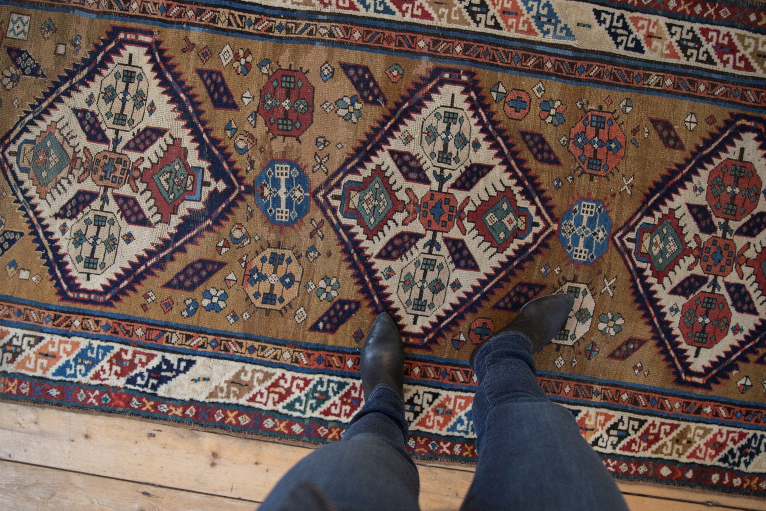 3.5x11.5 Antique Caucasian Rug Runner by Old New House® - product image 2 for Resin Society
