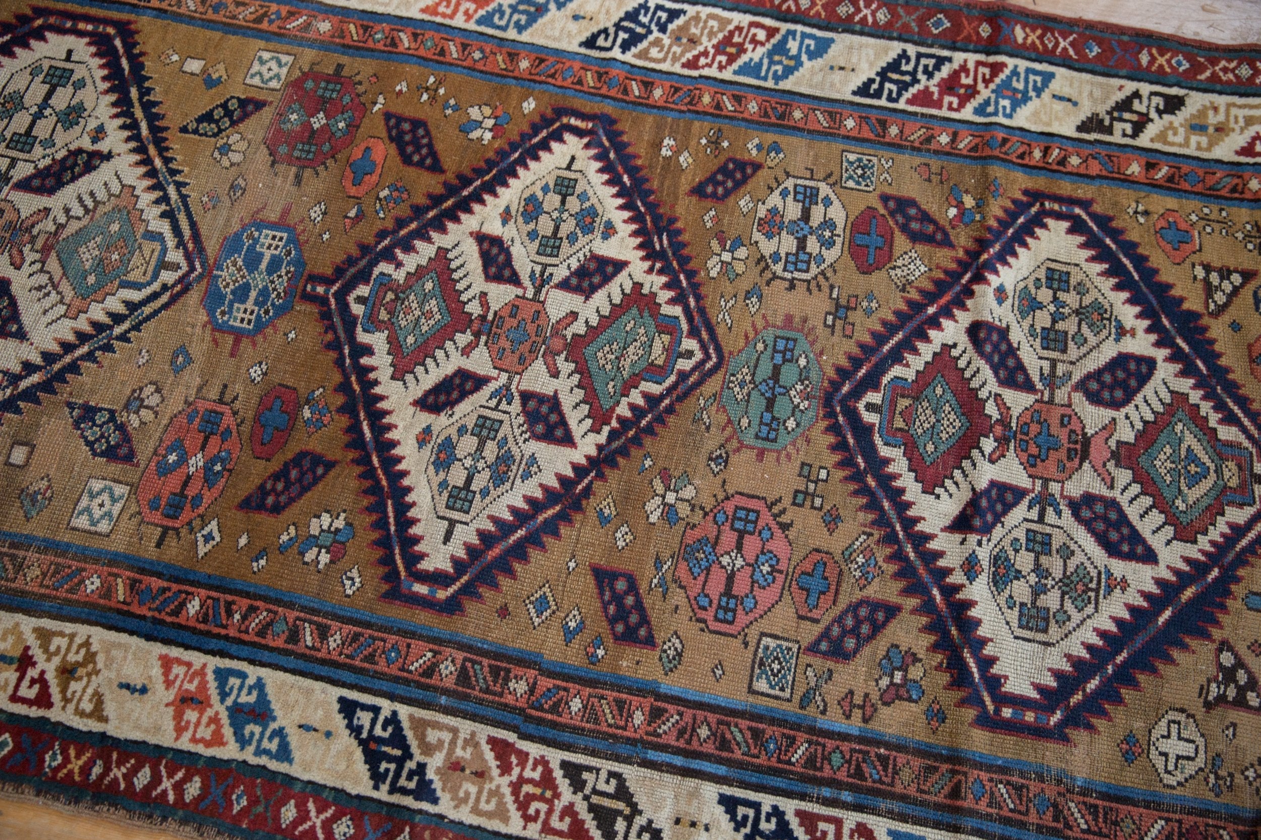 3.5x11.5 Antique Caucasian Rug Runner by Old New House® - product image 5 for Resin Society