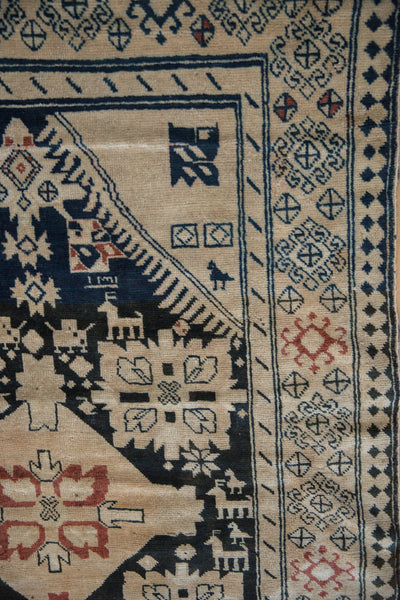 4x10.5 Vintage Distressed Karabagh Rug Runner by Old New House® - product image 5 for Resin Society