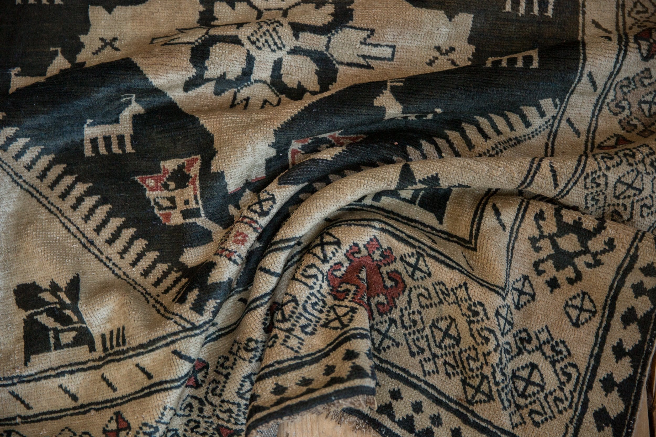 4x10.5 Vintage Distressed Karabagh Rug Runner by Old New House® - product image 9 for Resin Society