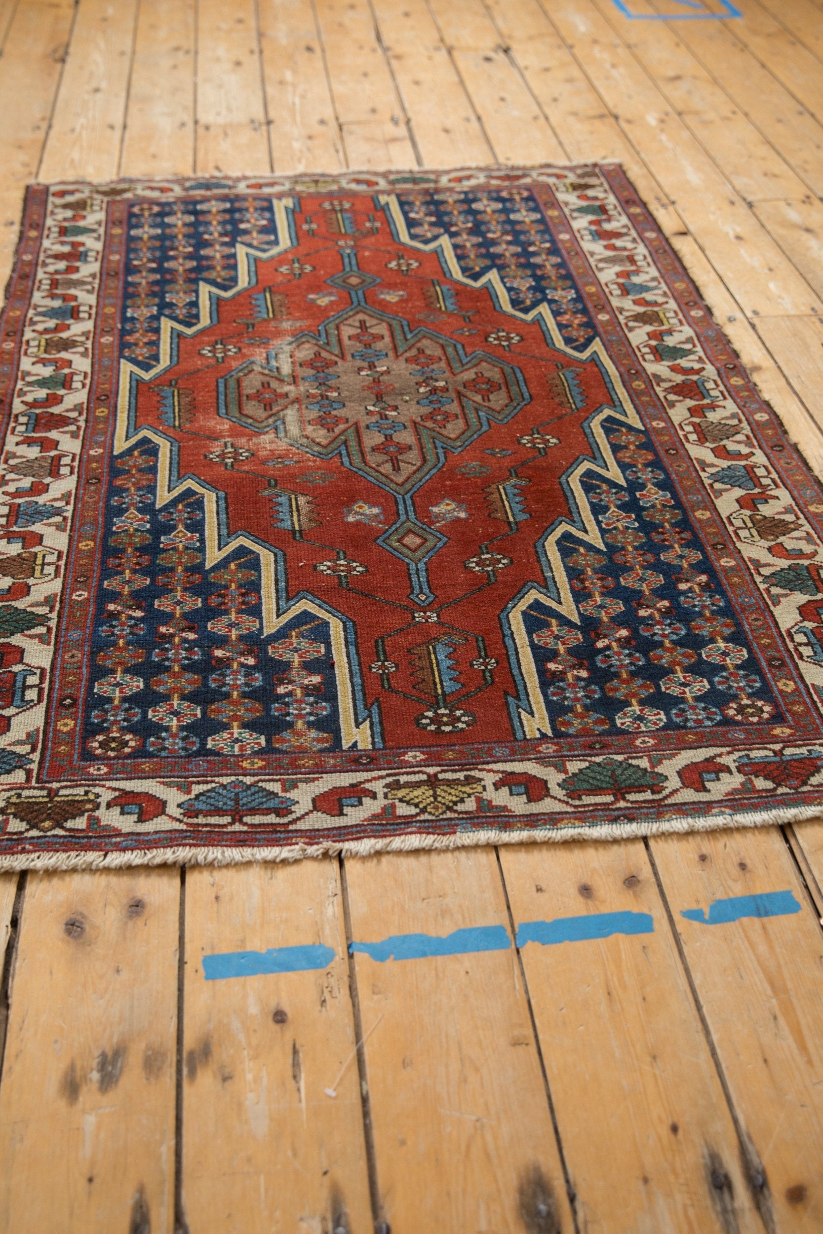 3.5x5 Vintage Fine Hamadan Rug