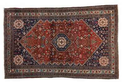 4.5x7 Vintage Fine Abadeh Rug by Old New House® - main product image for Resin Society