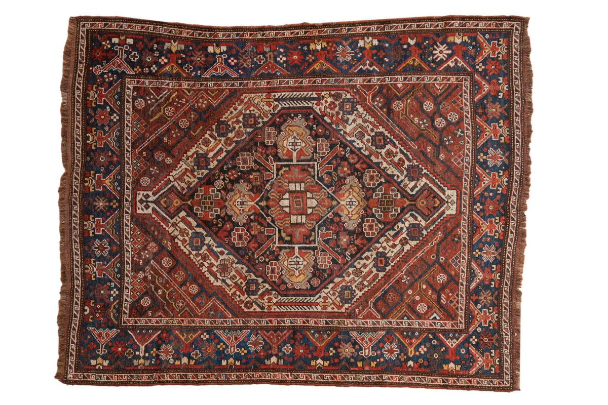 5x6 Vintage Kamseh Square Rug by Old New House® - main product image for Resin Society