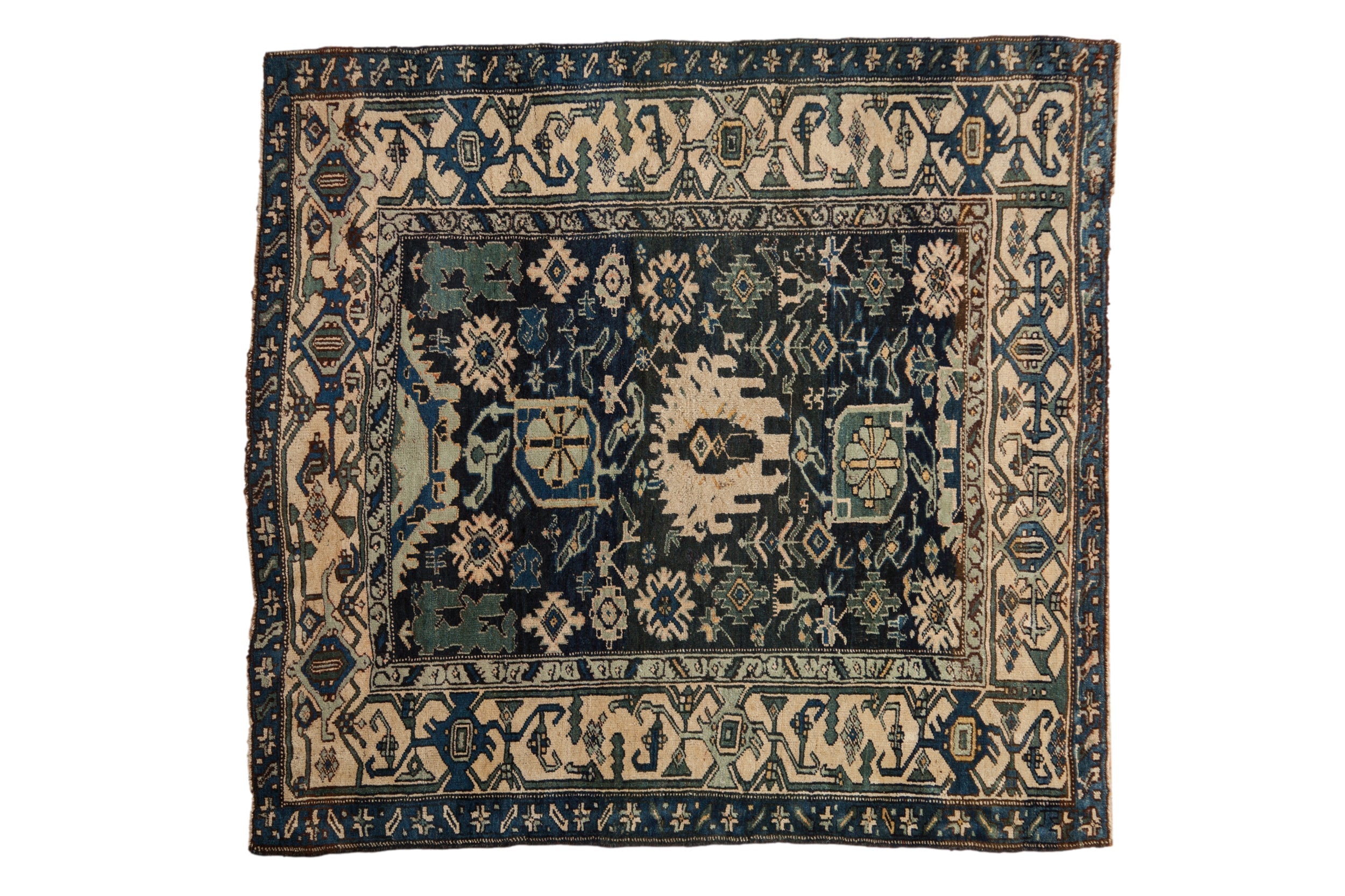 4.5x5 Vintage Bijar Square Rug by Old New House® - main product image for Resin Society