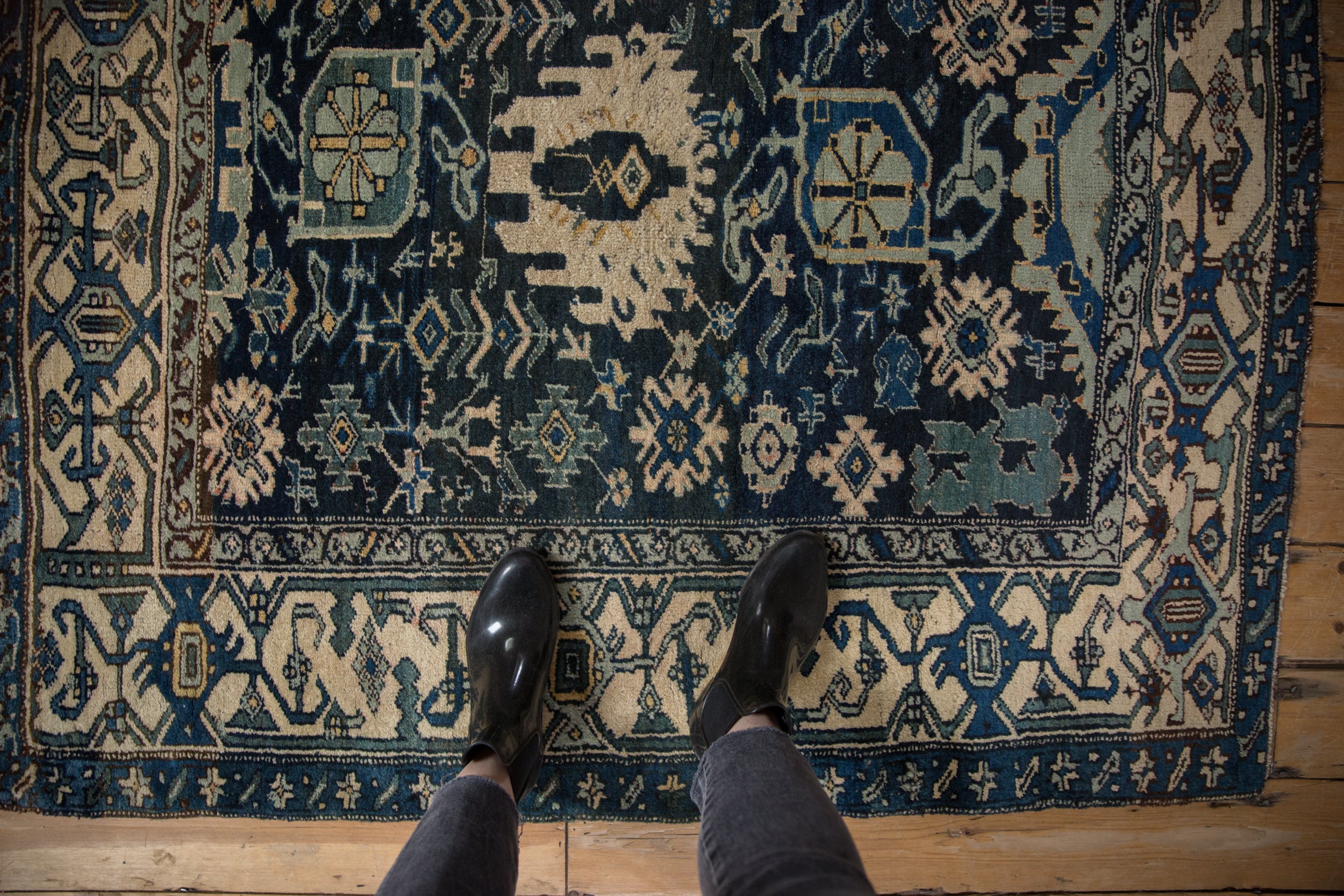 4.5x5 Vintage Bijar Square Rug by Old New House® - product image 2 for Resin Society