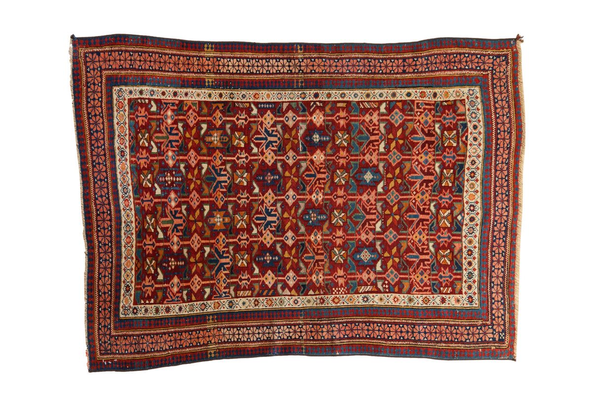 4x5 Antique Caucasian Square Rug by Old New House® - main product image for Resin Society