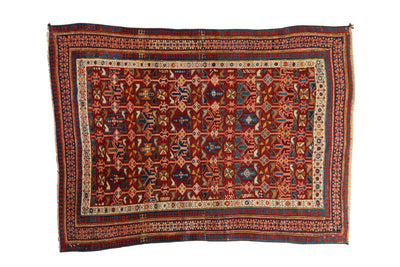 4x5 Antique Caucasian Square Rug by Old New House® - main product image for Resin Society