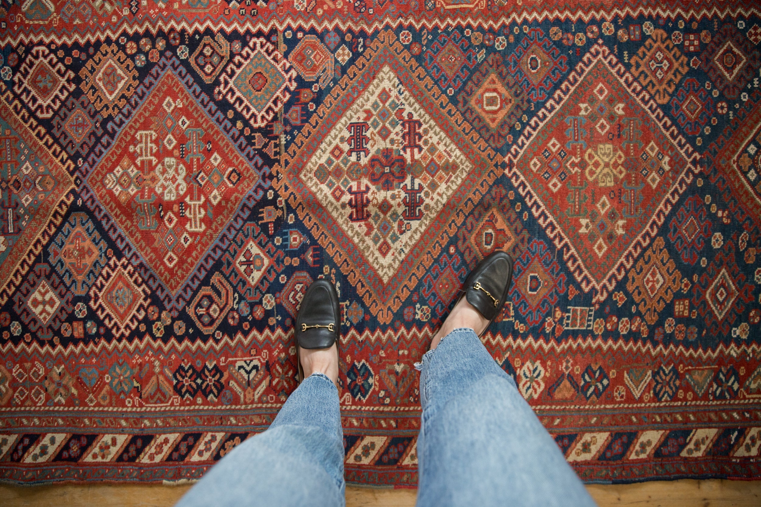 4.5x11 Antique Afshar Rug Runner by Old New House® - product image 2 for Resin Society