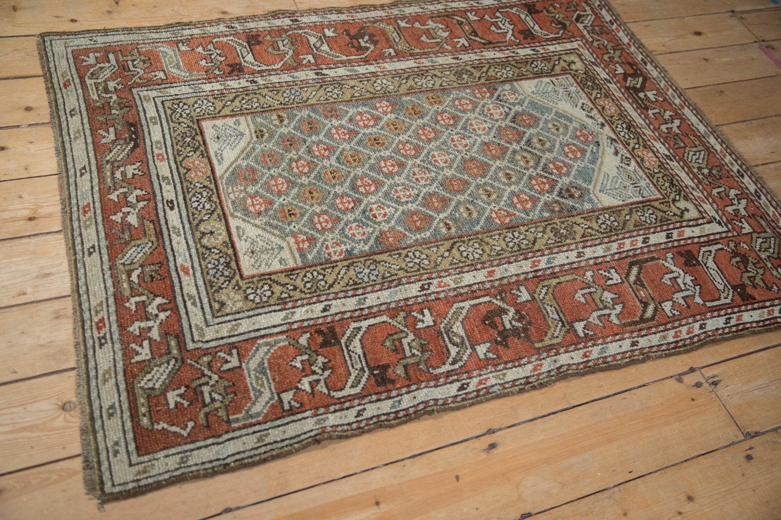 4x5 Vintage Distressed Kurd Square Rug by Old New House® - product image 6 for Resin Society