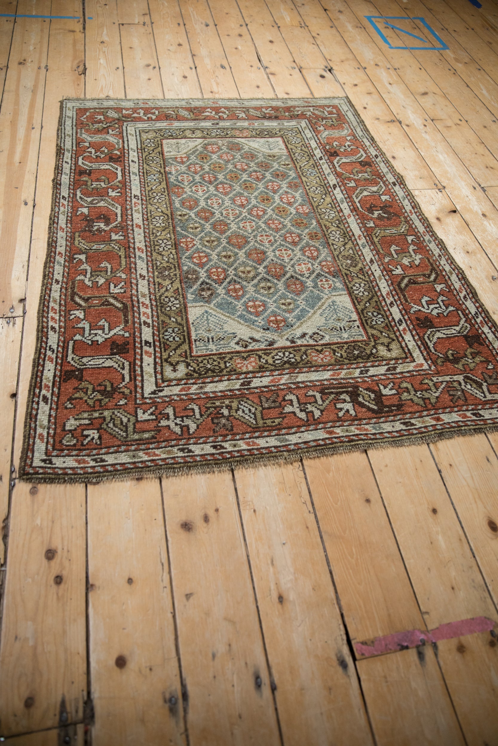 4x5 Vintage Distressed Kurd Square Rug by Old New House® - product image 7 for Resin Society