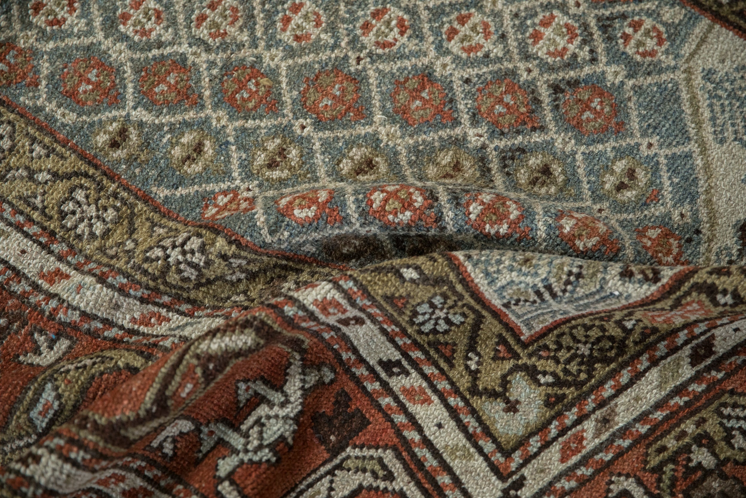 4x5 Vintage Distressed Kurd Square Rug by Old New House® - product image 9 for Resin Society