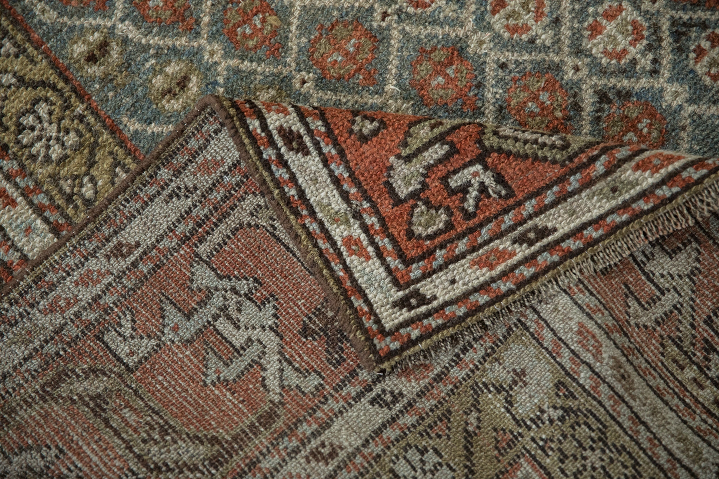 4x5 Vintage Distressed Kurd Square Rug by Old New House® - product image 10 for Resin Society