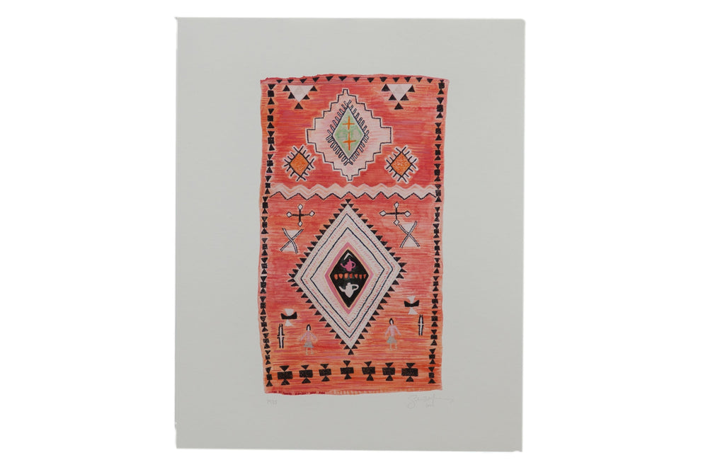Sarah Martinez Vintage Rug Limited Edition Print showing detailed vintage rug pattern and signature numbering