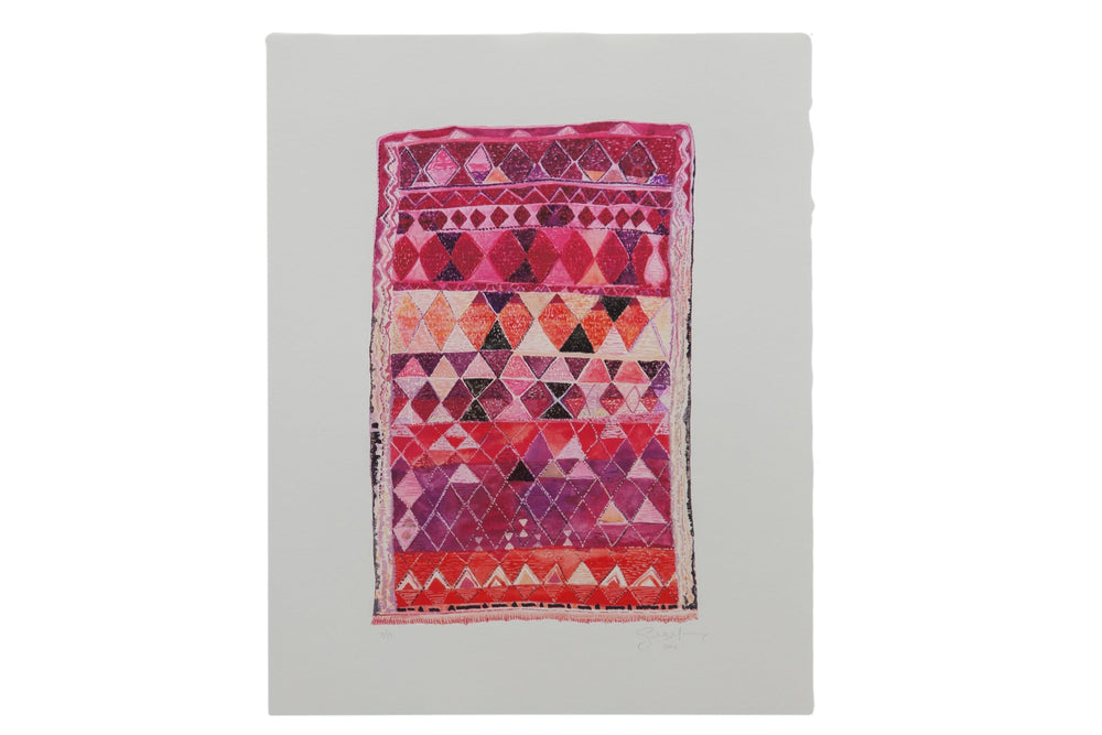 Sarah Martinez Vintage Rug Limited Edition Print framed on wall