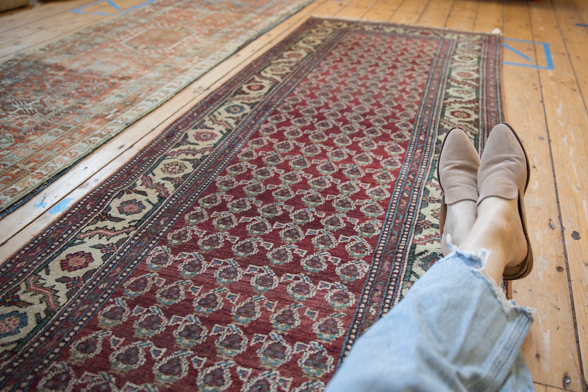3.5x12 Vintage Hamadan Rug Runner by Old New House® - product image 2 for Resin Society