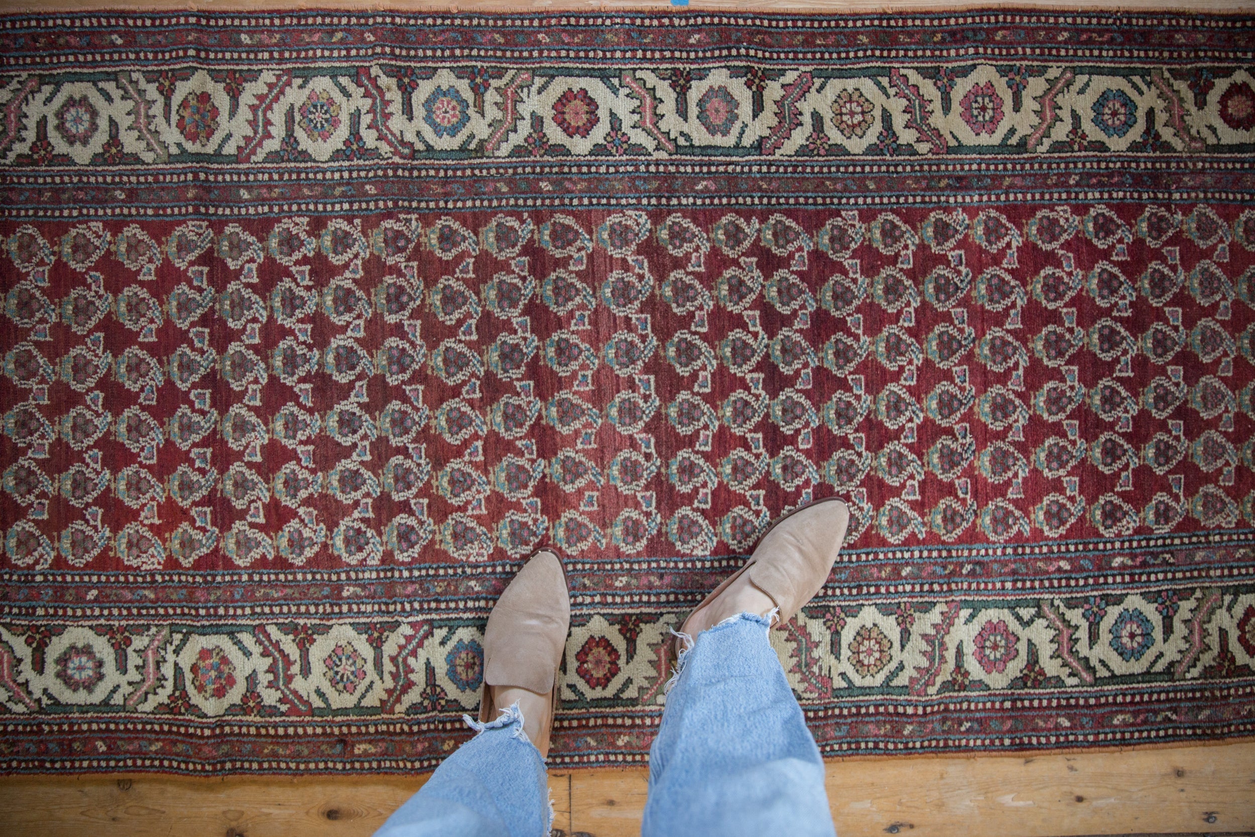 3.5x12 Vintage Hamadan Rug Runner by Old New House® - product image 4 for Resin Society