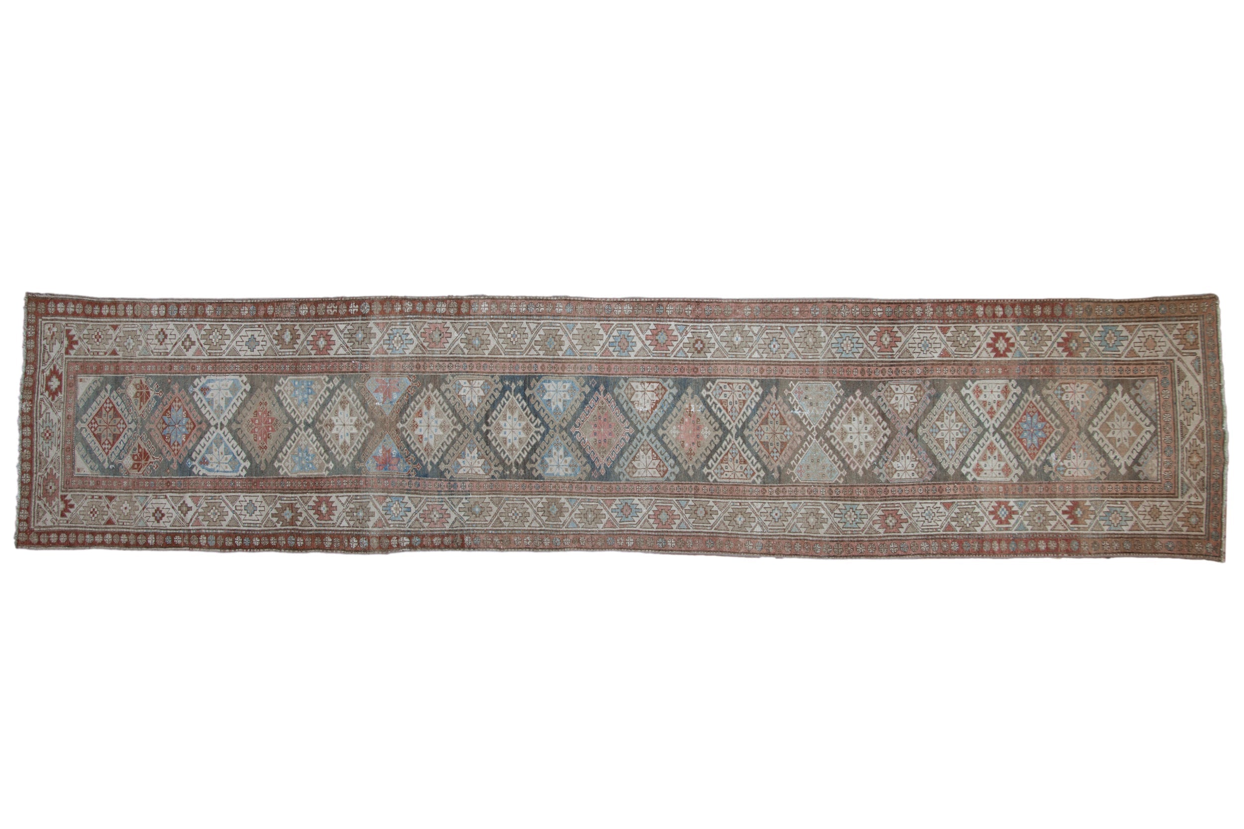 3.5x15.5 Vintage Distressed Hamadan Rug Runner by Old New House® - main product image for Resin Society