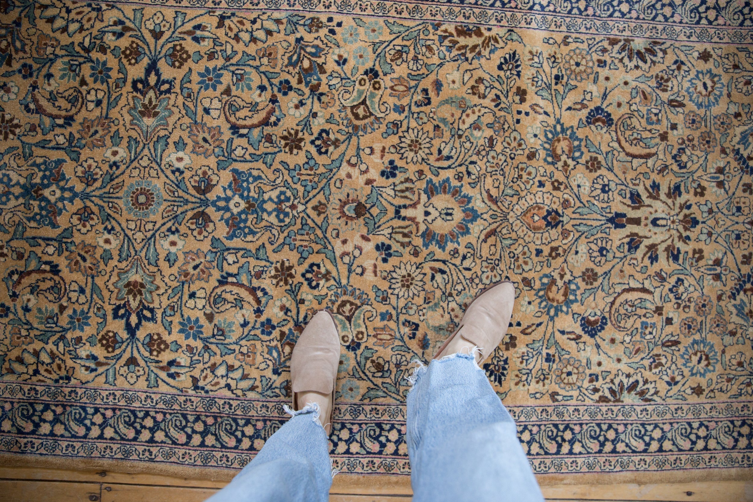 4x16 Vintage Tea Washed Meshed Rug Runner by Old New House® - product image 2 for Resin Society