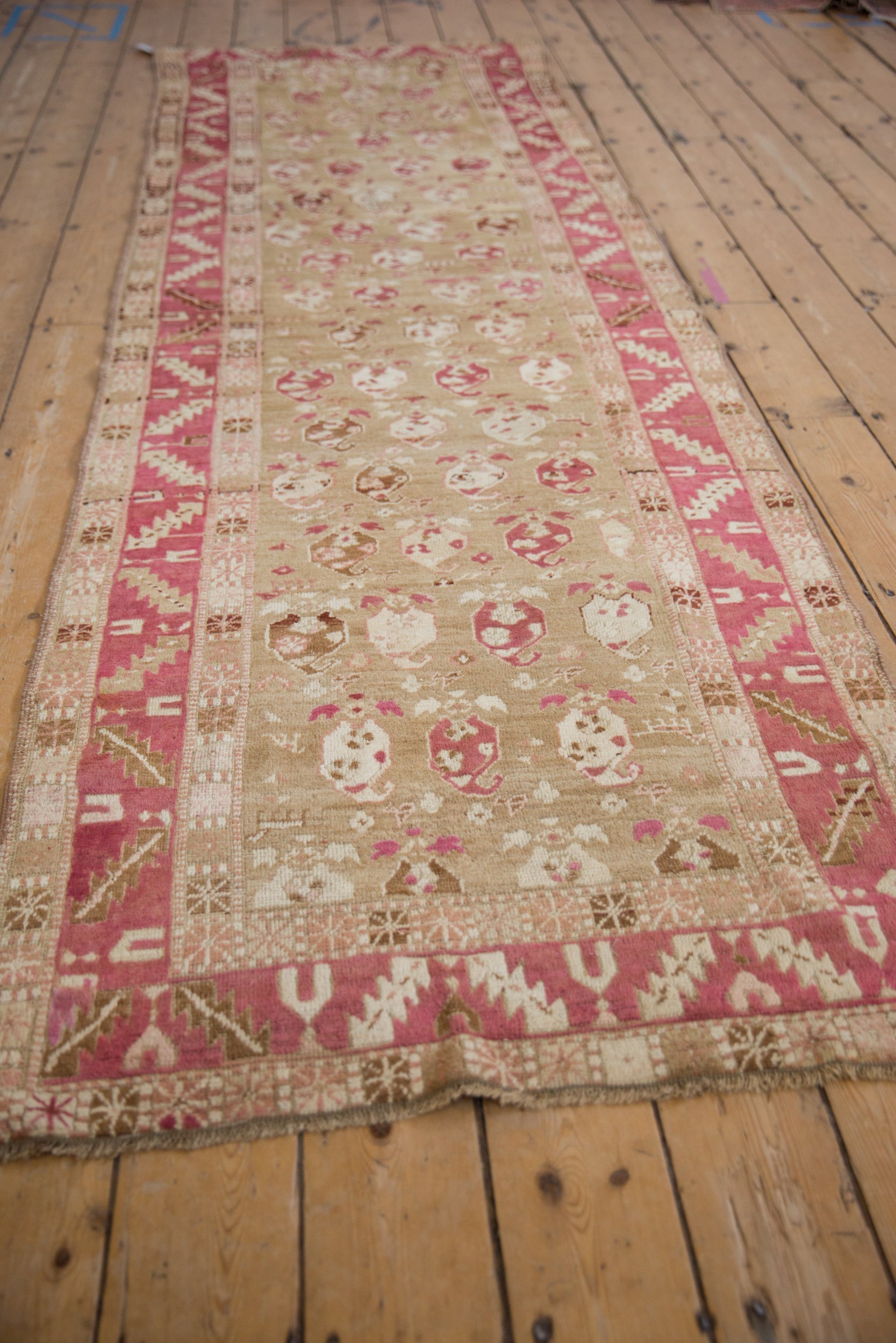 3.5x10 Vintage Distressed Karabagh Rug Runner by Old New House® - product image 4 for Resin Society
