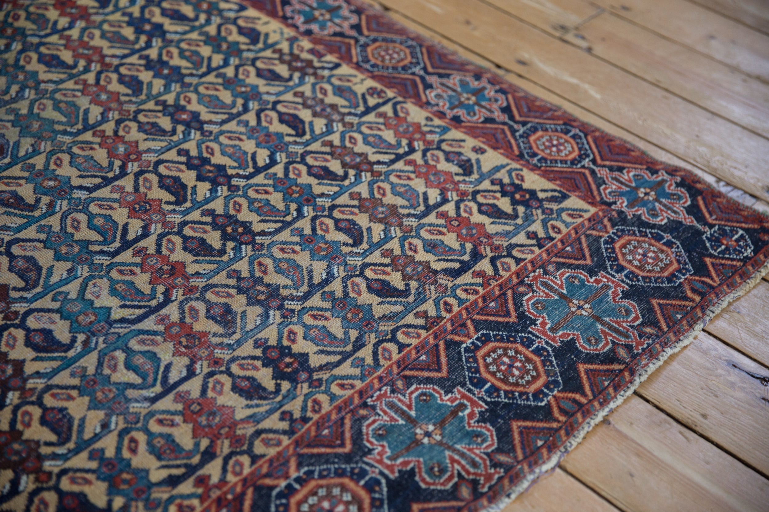 3.5x4.5 Antique Afshar Square Rug by Old New House® - product image 5 for Resin Society