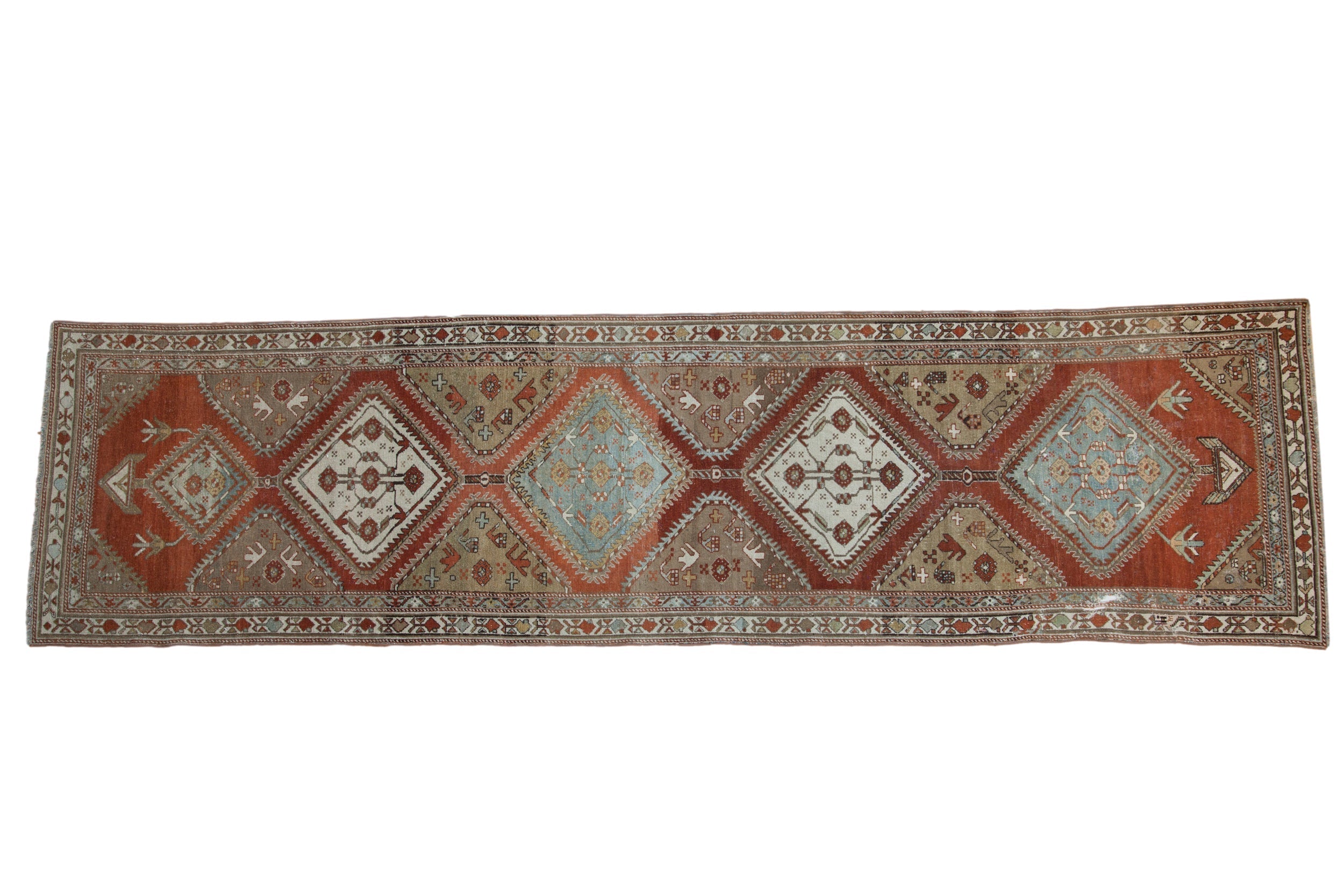 3.5x13 Vintage Distressed Malayer Rug Runner by Old New House® - main product image for Resin Society