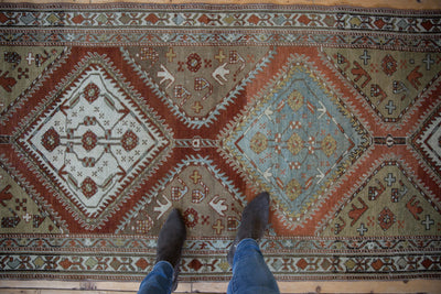 3.5x13 Vintage Distressed Malayer Rug Runner by Old New House® - product image 2 for Resin Society