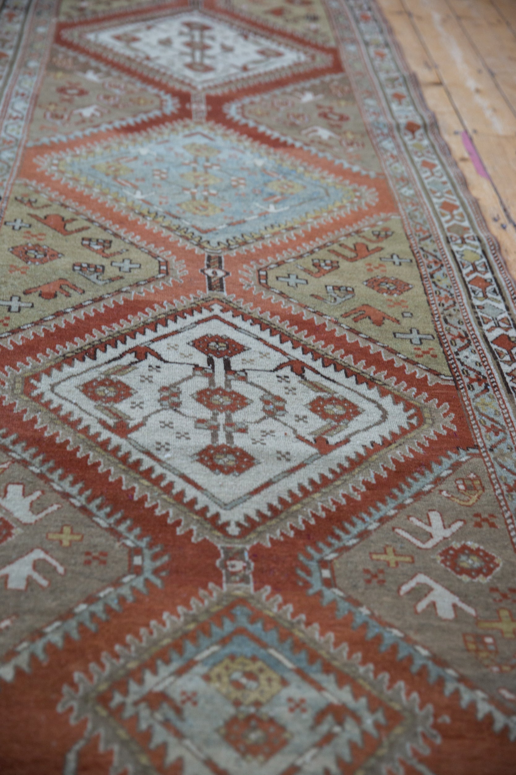 3.5x13 Vintage Distressed Malayer Rug Runner by Old New House® - product image 9 for Resin Society