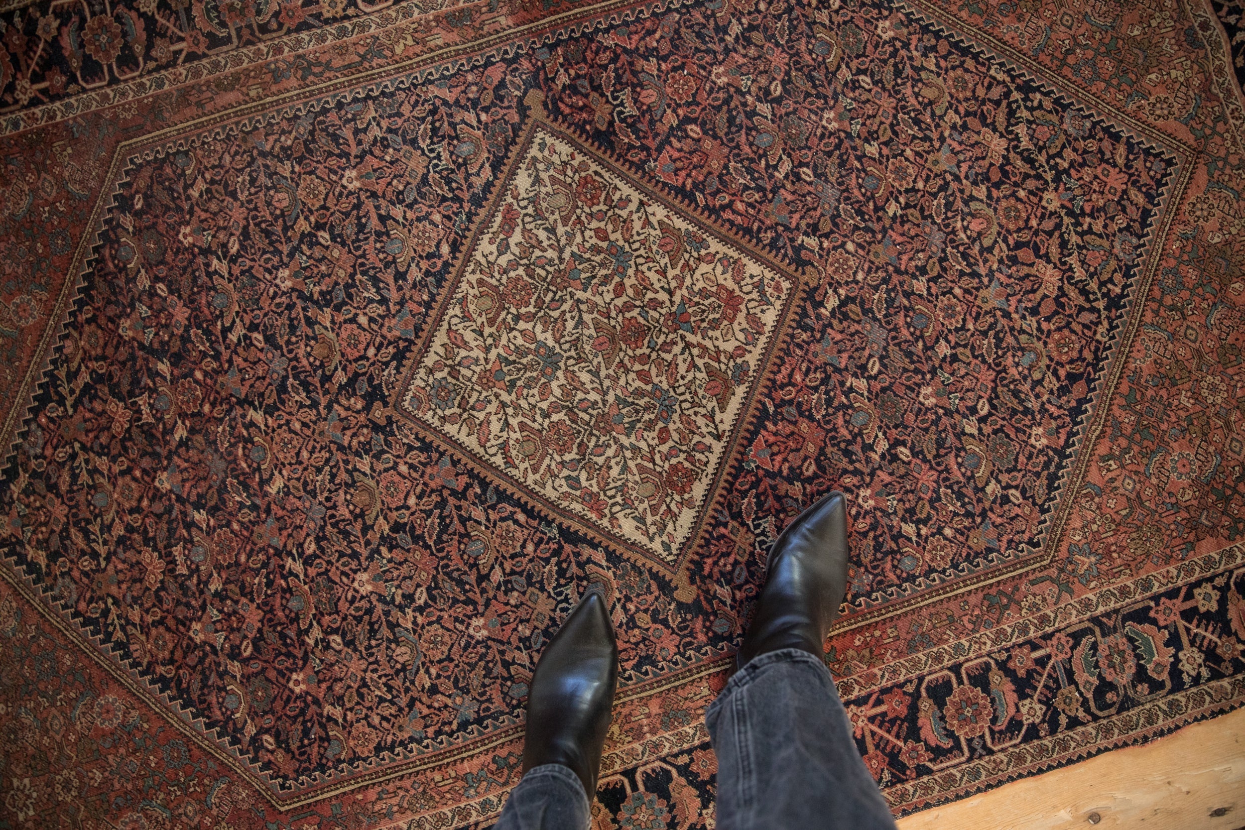4x6.5 Antique Farahan Sarouk Rug by Old New House® - product image 2 for Resin Society