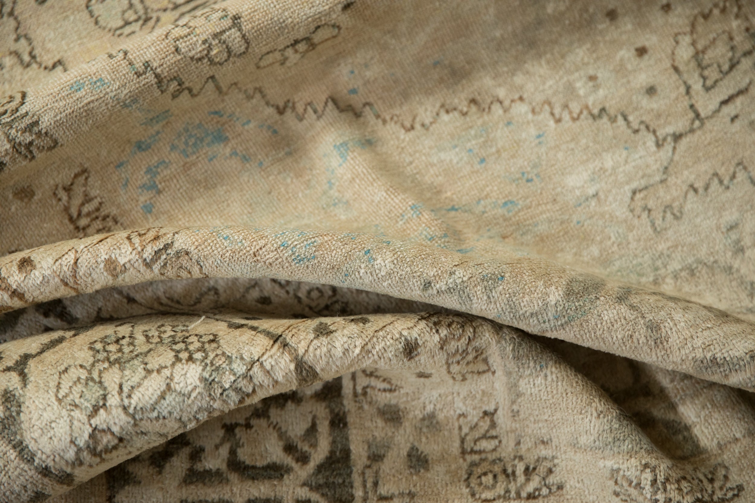 8x11 Antique Distressed Kerman Carpet by Old New House® - product image 13 for Resin Society