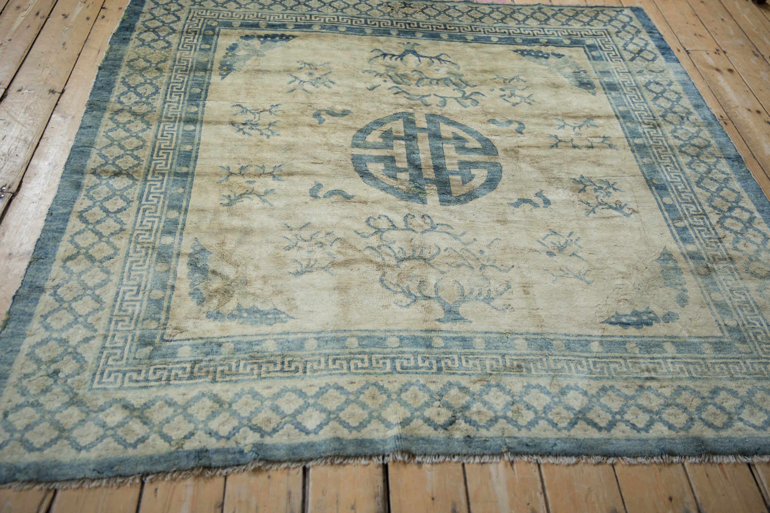 6x6 Antique Distressed Peking Square Carpet by Old New House® - product image 7 for Resin Society