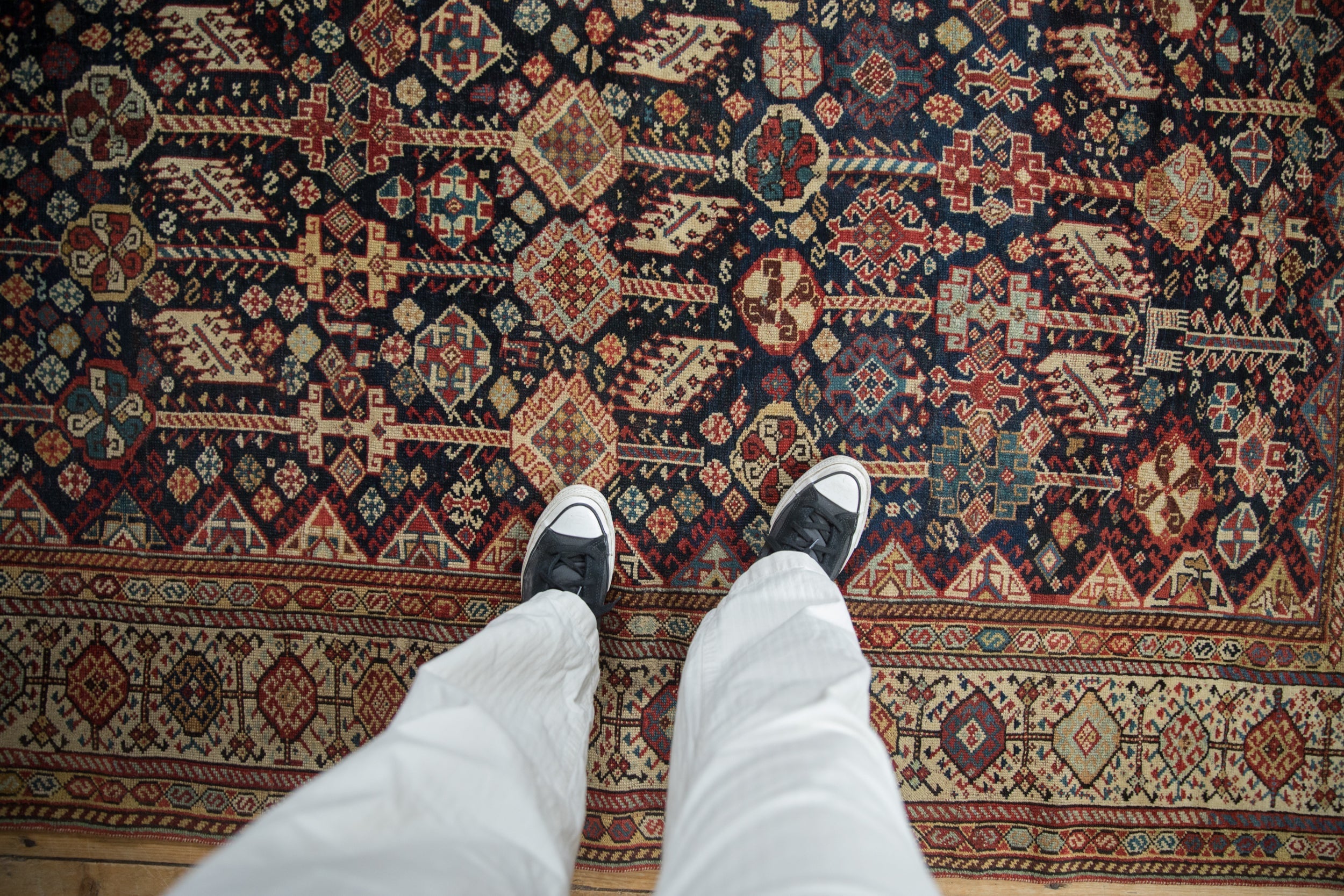 5.5x7.5 Antique Fine Qashqai Carpet by Old New House® - product image 2 for Resin Society