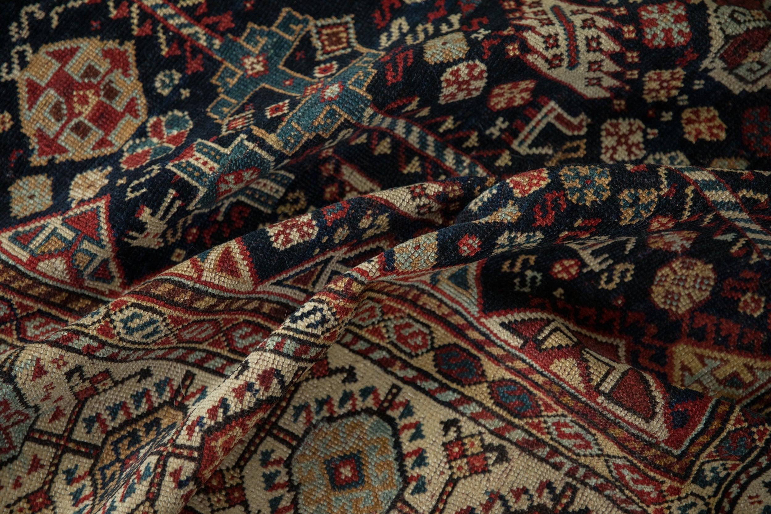 5.5x7.5 Antique Fine Qashqai Carpet by Old New House® - product image 8 for Resin Society
