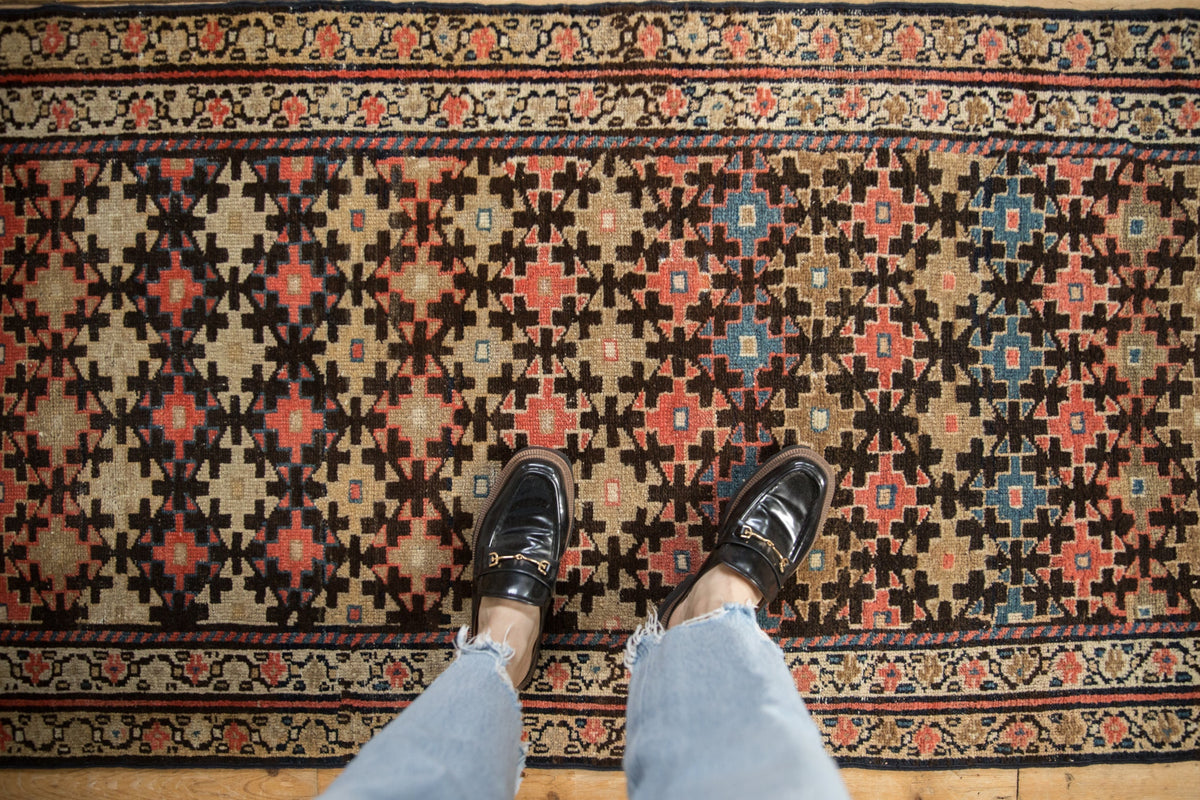 3x8.5 Antique Fragment Kurdish Malayer Rug Runner by Old New House® - product image 2 for Resin Society