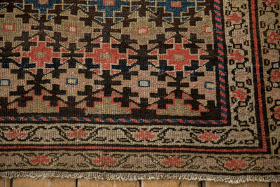 3x8.5 Antique Fragment Kurdish Malayer Rug Runner by Old New House® - product image 9 for Resin Society