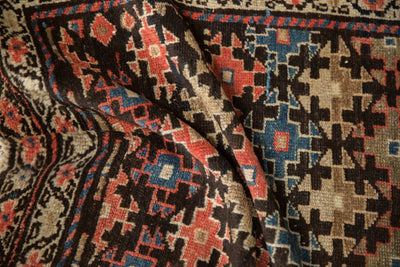 3x8.5 Antique Fragment Kurdish Malayer Rug Runner by Old New House® - product image 11 for Resin Society
