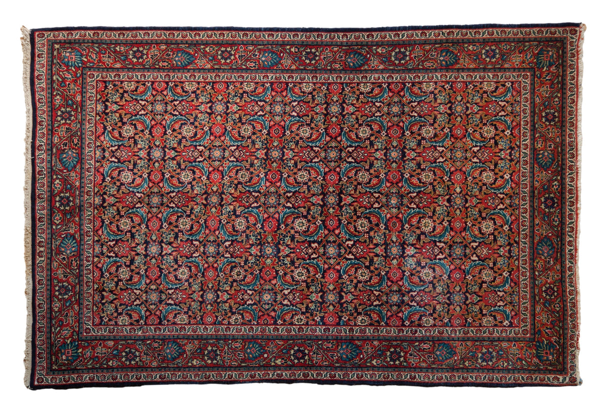 4.5x7 Vintage Sarouk Rug by Old New House® - main product image for Resin Society