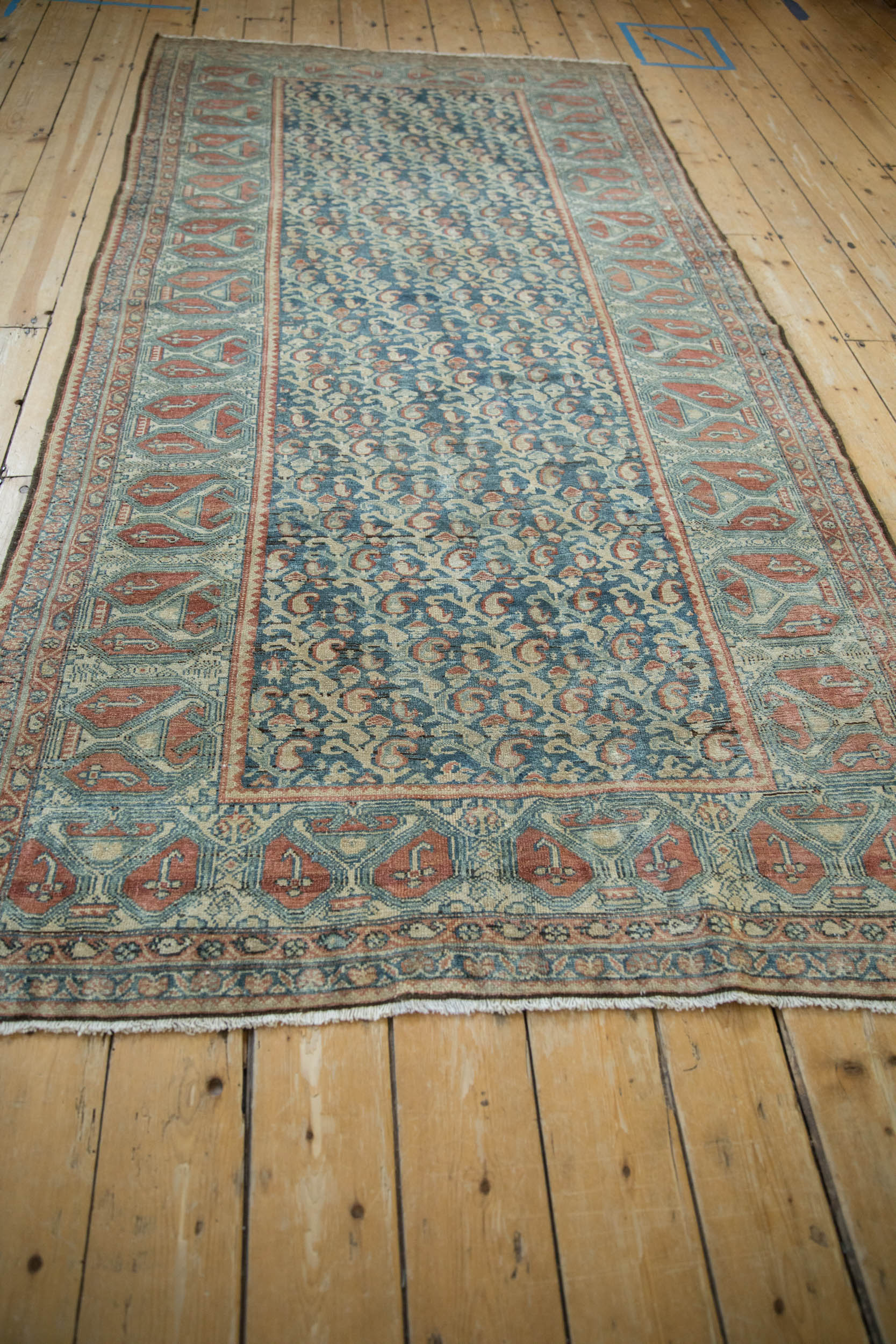 4.5x9 Vintage Fine Distressed Malayer Rug Runner by Old New House® - product image 8 for Resin Society