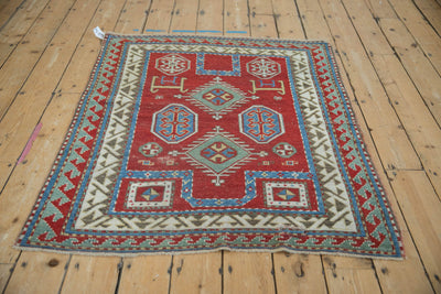3.5x4.5 Antique Kazak Square Rug by Old New House® - product image 4 for Resin Society
