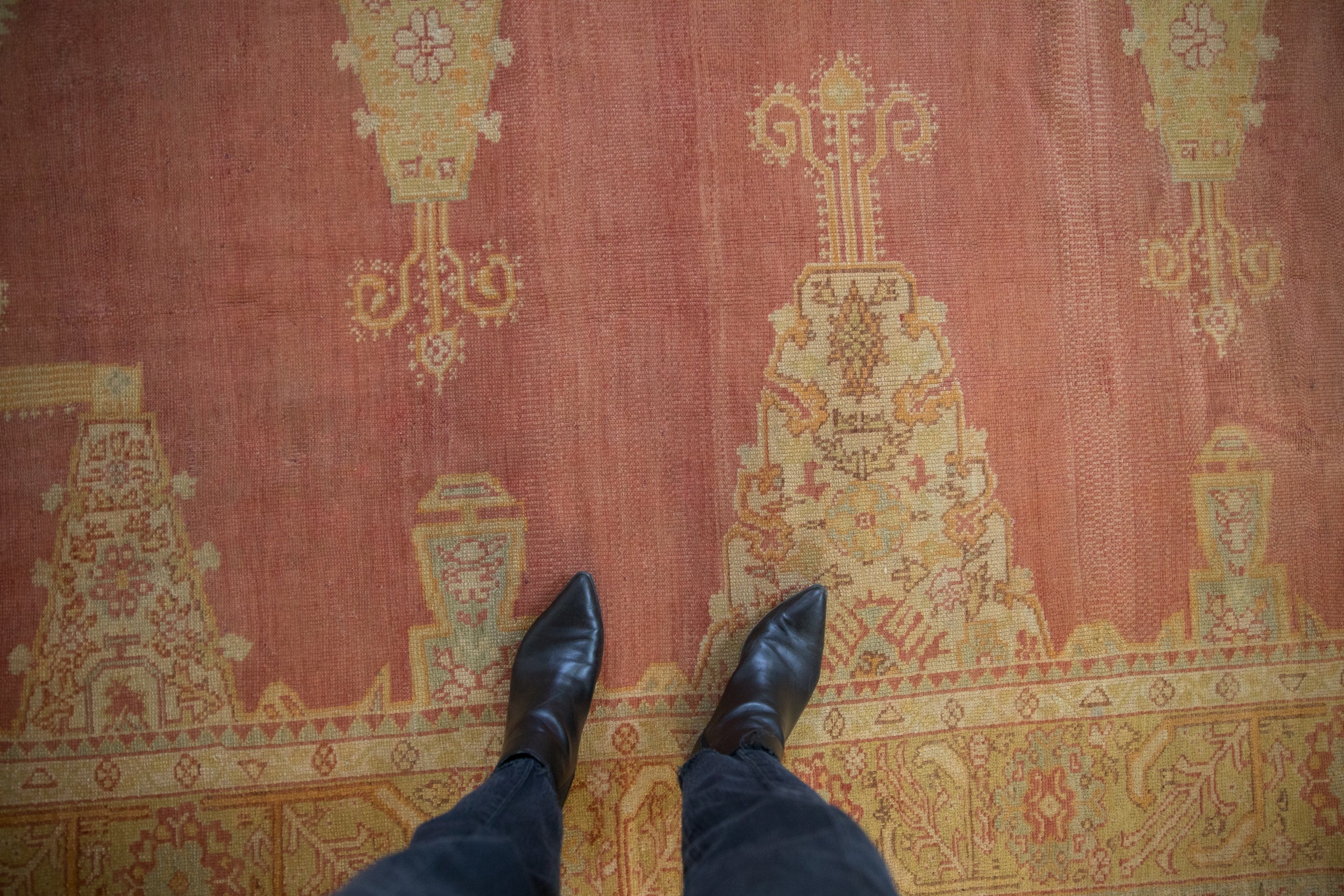8.5x11.5 Vintage Distressed Oushak Carpet by Old New House® - product image 2 for Resin Society