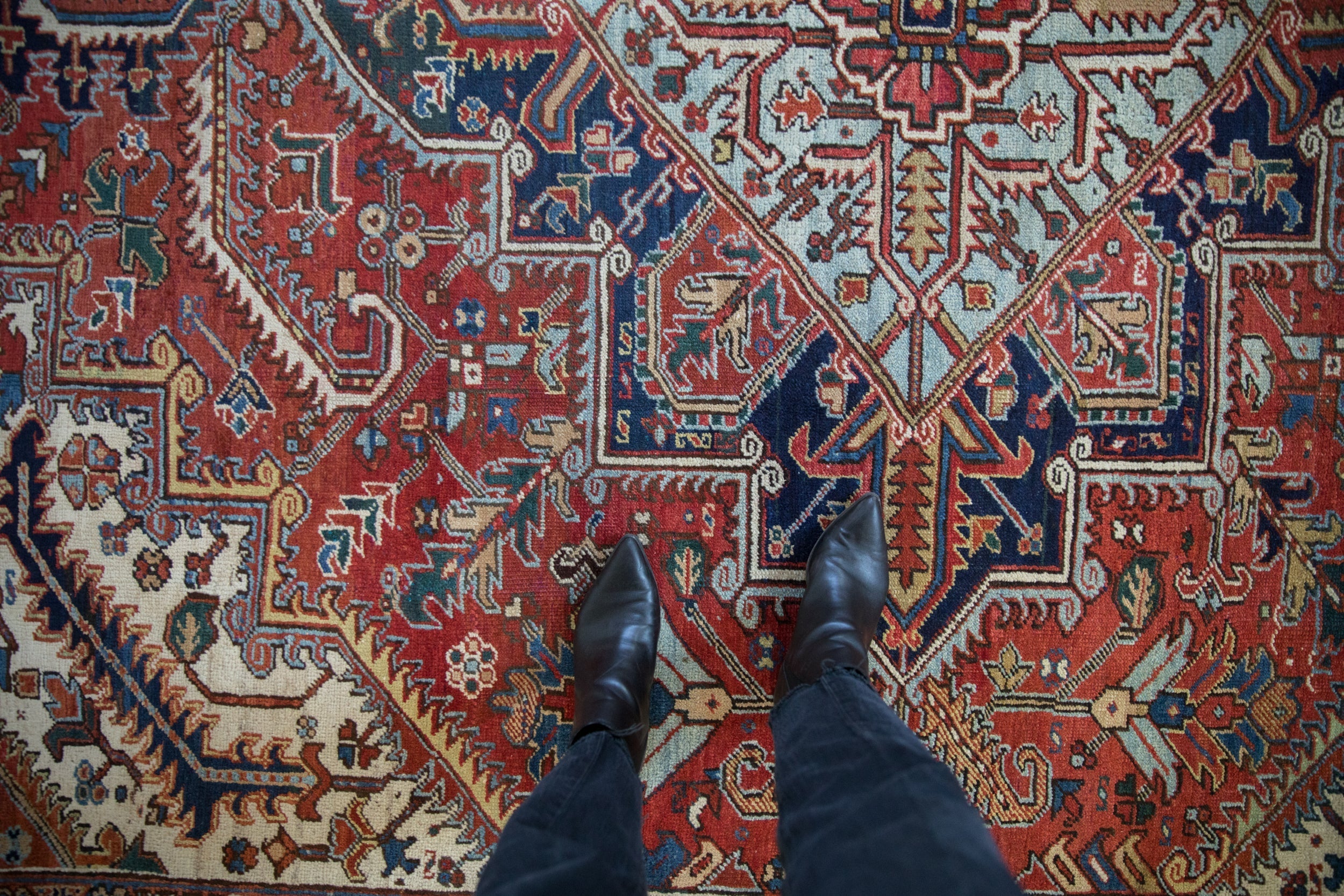 9.5x12 Vintage Heriz Carpet by Old New House® - product image 2 for Resin Society