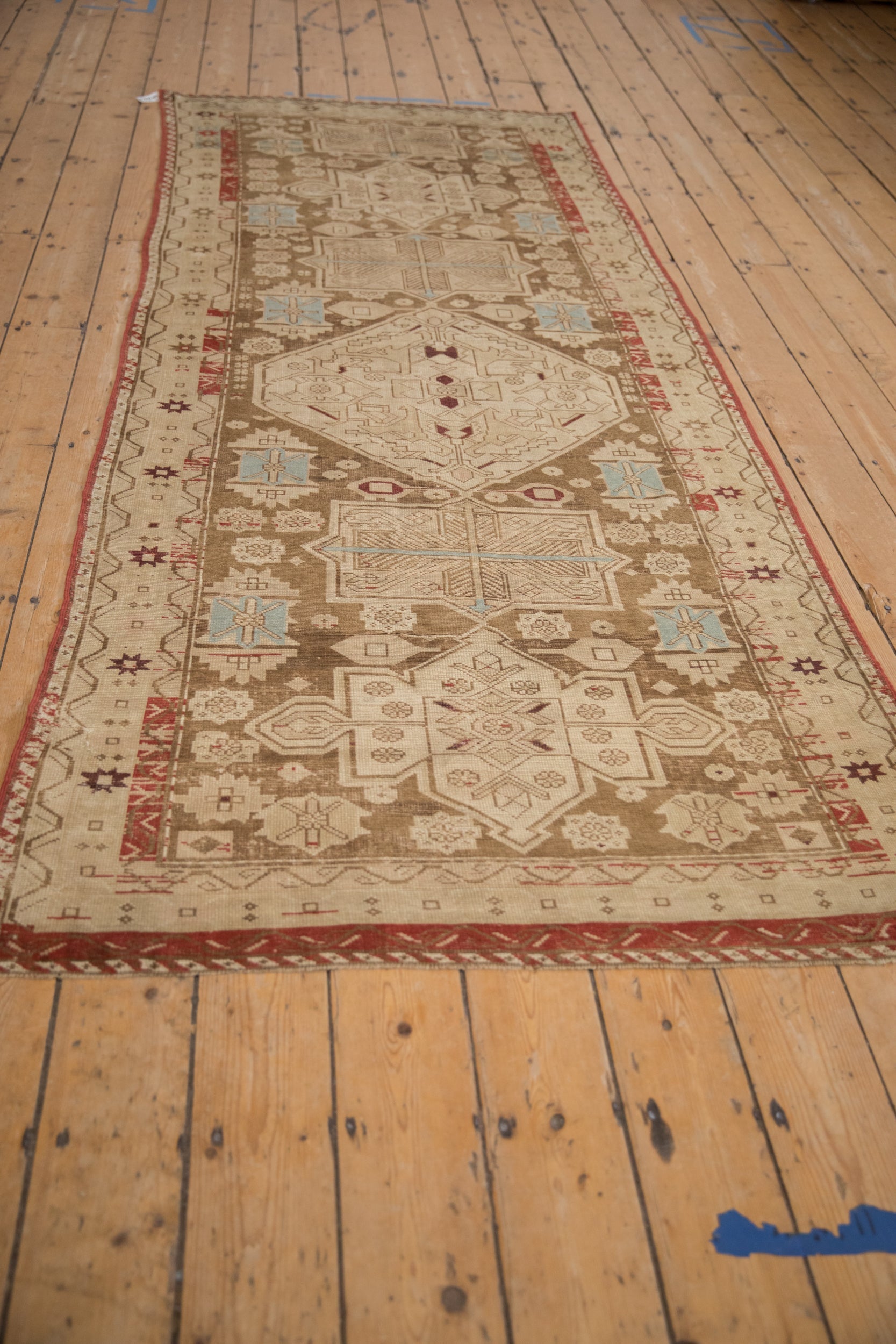 4x9.5 Antique Distressed Caucasian Rug Runner by Old New House® - product image 4 for Resin Society